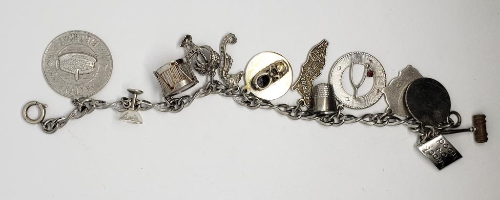 DANECRAFT STERLING CHARM BRACELET (1 of 4)