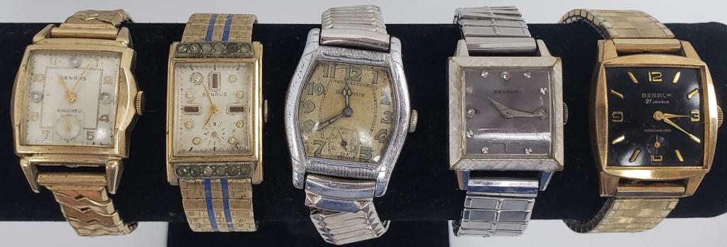 5 Mens Mechanical  Winding Watches-Benrus (1 of 3)