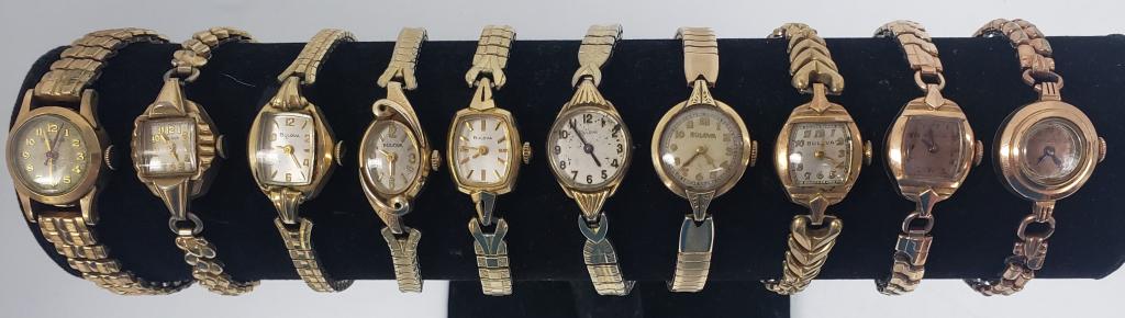 10 Ladies MECHANICAL Winding Wrist Watches-Bulova (1 of 7)
