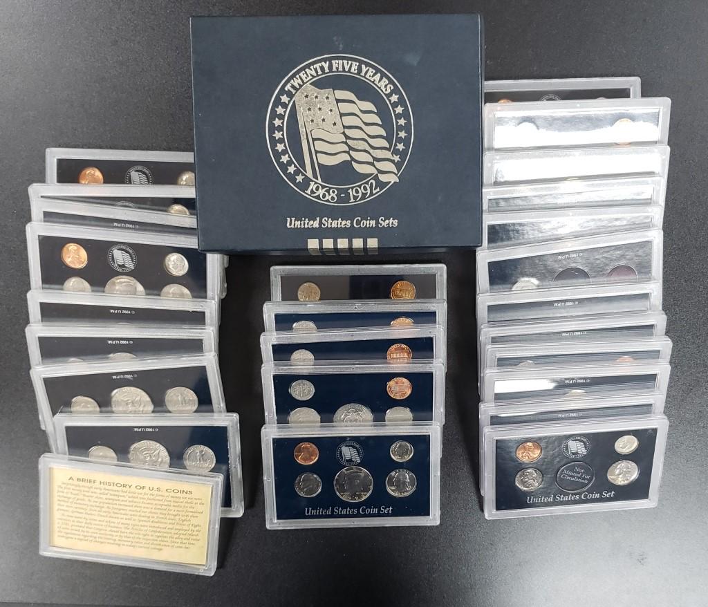 25 Years United States Coin Sets 1968-1992 (1 of 1)