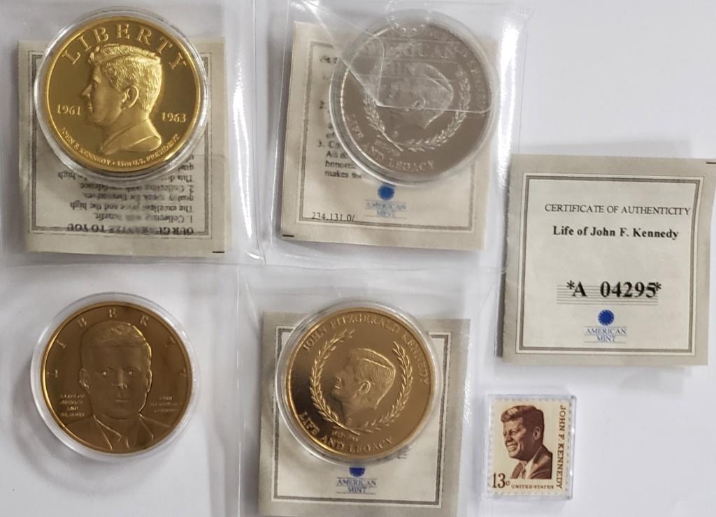 4 American Mint JFK Coins & 1 JFK Stamp (1 of 2)