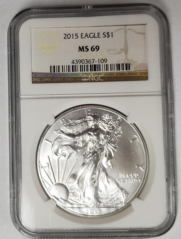 2015 American Silver Eagle NGC MS69 (1 of 4)