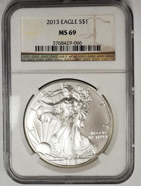 2013 American Silver Eagle NGC MS69 (1 of 4)