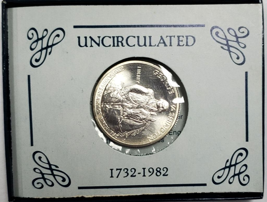 1982 Washington Comm. Silver Half Dollar - Uncircu (1 of 2)