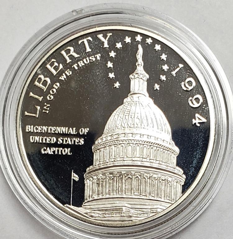 1994 US Capitol Bicentennial Silver Dollar (1 of 3)