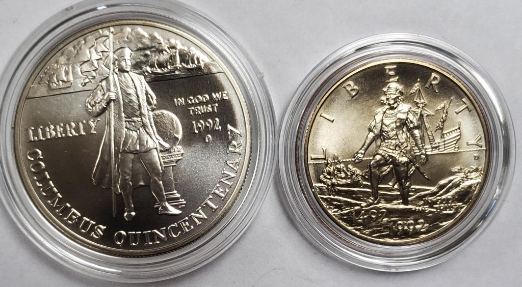 1992 US Columbus Quincentenary Coins - Uncirculate (1 of 3)