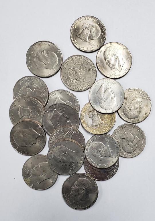 20 Eisenhower Dollars - Various Dates & Conditions (1 of 1)