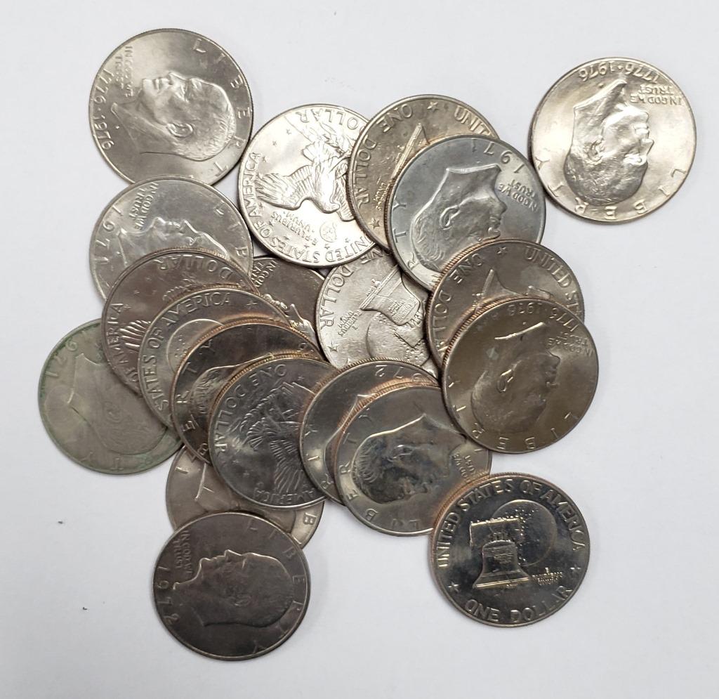 20 Eisenhower Dollars - Various Dates & Conditions (1 of 1)