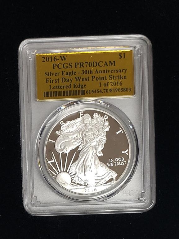 2016-W Silver Eagle PCGS PR70DCAM First Day West P (1 of 4)