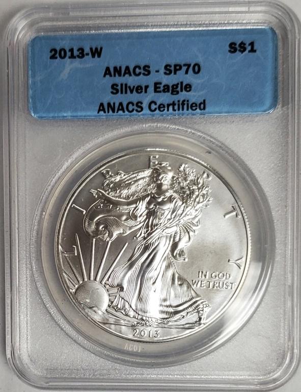 2013-W Silver Eagle ANACS SP70 (1 of 4)