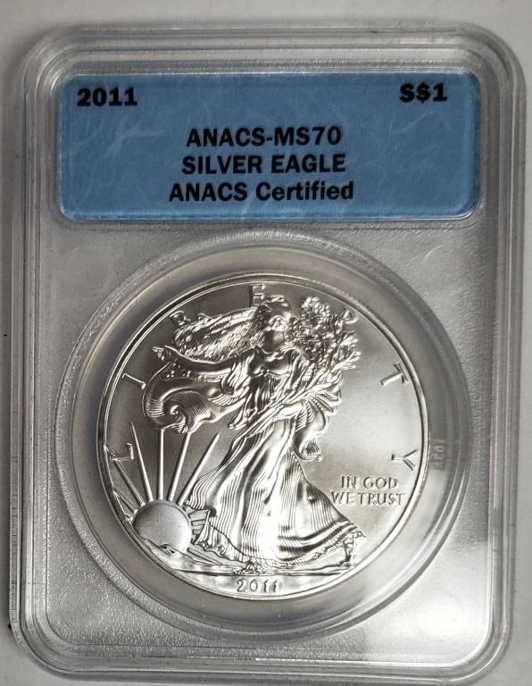 2011 Silver Eagle ANACS MS70 (1 of 4)