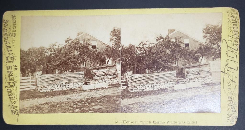 Sterioview 510 House In Which Jennie Wade Was Kill: Published by WH Tipton & Co.