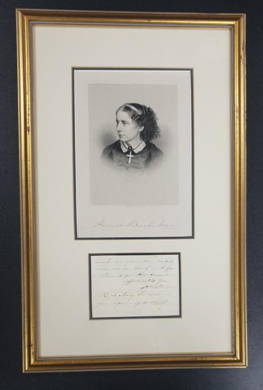 Rare Harriet Beecher Stowe Handwriting & Photo (1 of 3)