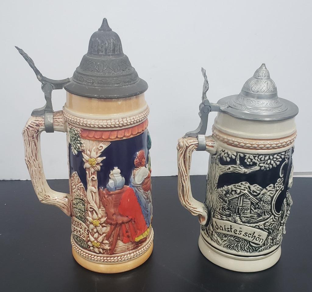 2 Vintage German Steins With Lids (1 of 10)