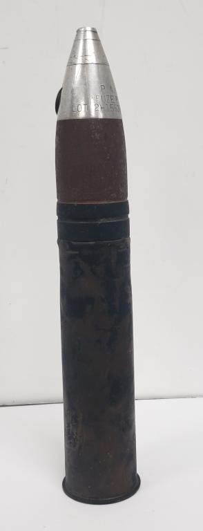 Inert 37mm Mark III A2 Round PA 2-2 Fuze: PDM66 Stands about 9.5" tall.