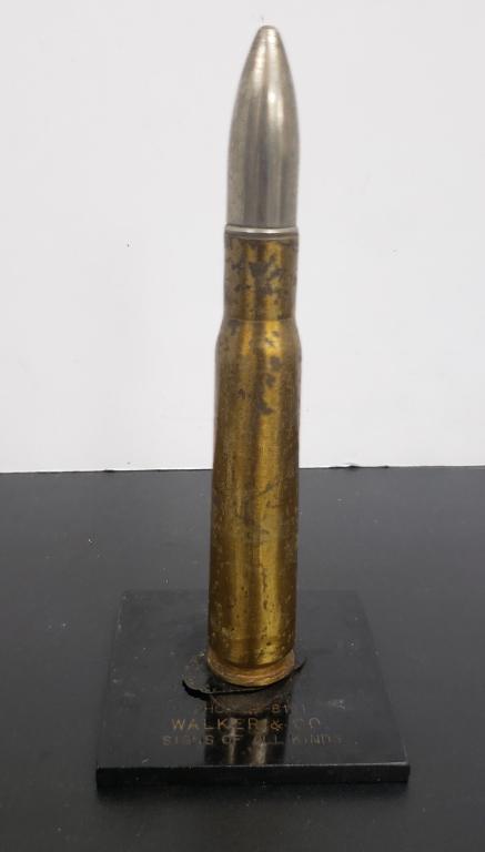 WWII 50cal Shell Table Lighter - Walker & Co Signs (1 of 4)