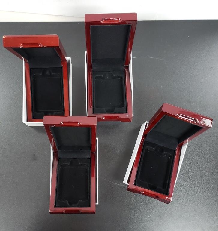 4 Wood Single Slab Display Boxes (1 of 2)