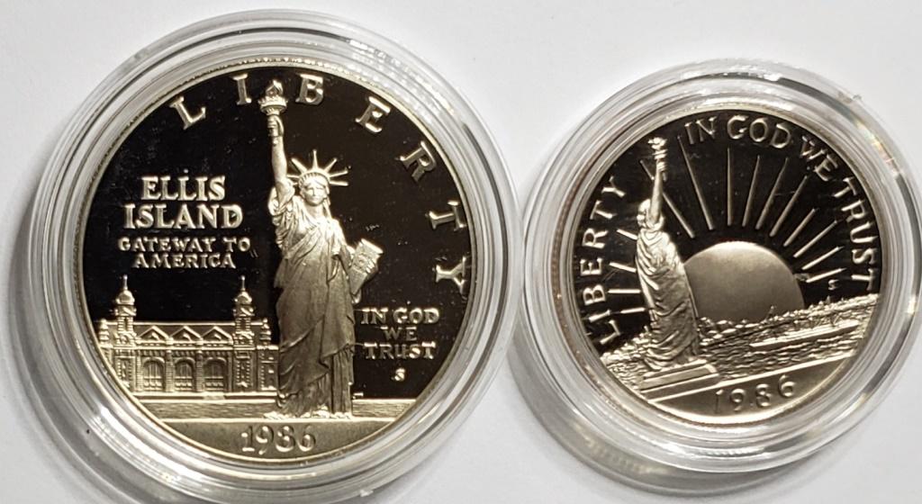 1986 US Liberty Coins Silver Dollar Clad Half - Pr (1 of 3)