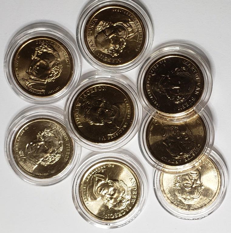 8 Presidential Dollars - BU in air tights (1 of 1)