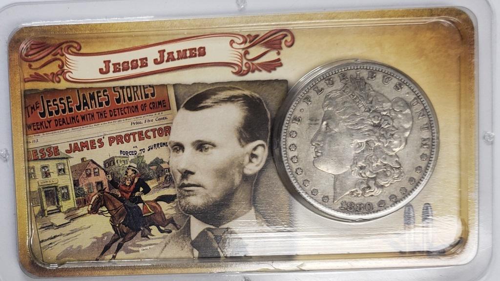 1880 Jesse James Morgan Silver Dollar - Littleton (1 of 2)