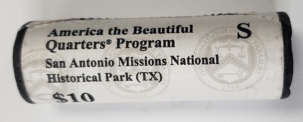 2019-S US Mint Roll Am. Beautiful San Antonio Miss: UNC mint roll!