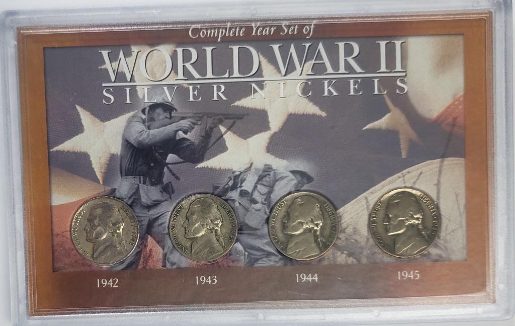Complete Year Set of WWII Silver War Nickels (1 of 2)