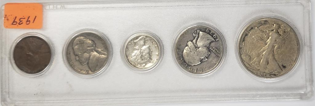 1939 Date Set Silver Half, Quarter, Dime (1 of 2)