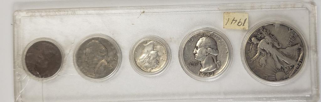 1941 Date Set Silver Half, Quarter, Dime (1 of 2)