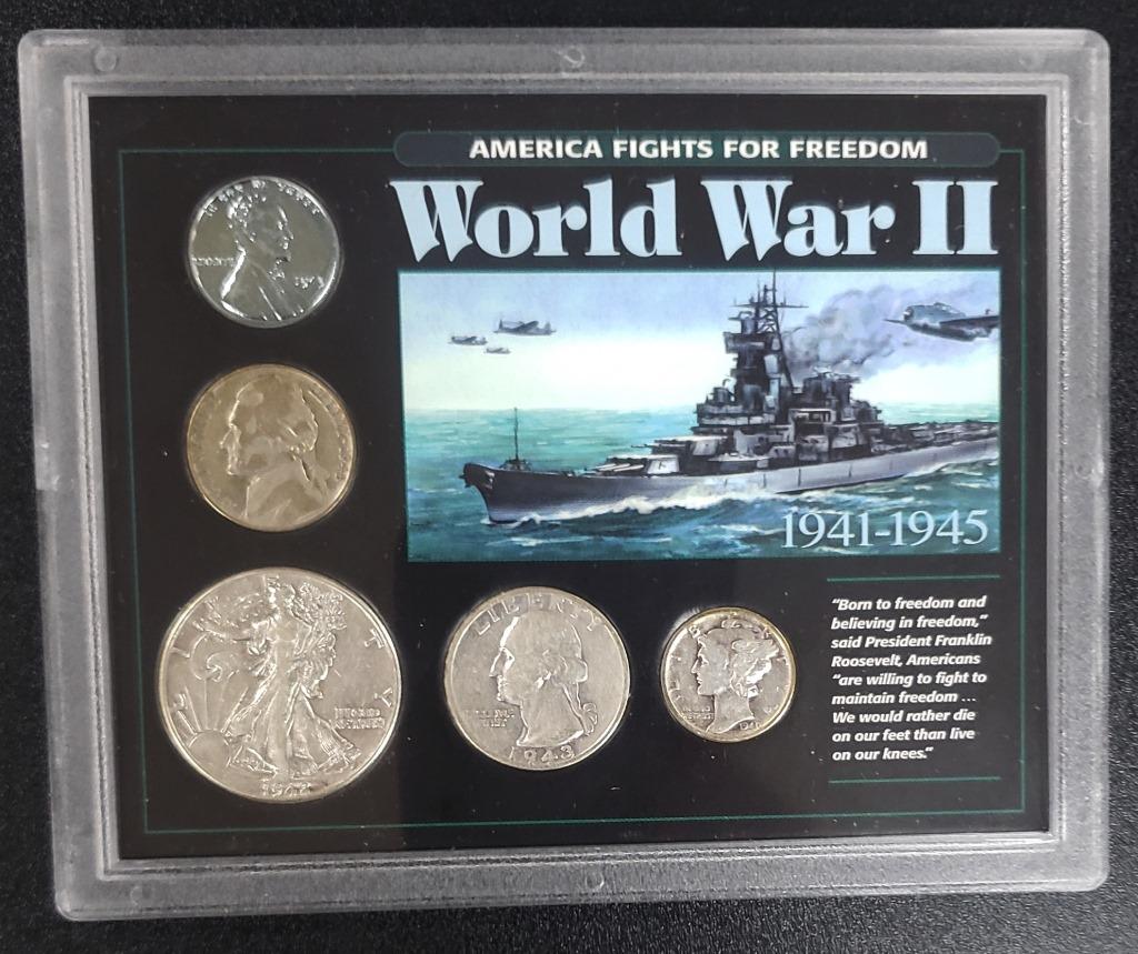World War II Set - Silver Coins & Steel Cent (1 of 2)