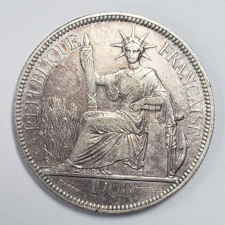 1908 FRANCE REPUBLIQUE FRANCAISE INDO CHINE (1 of 2)