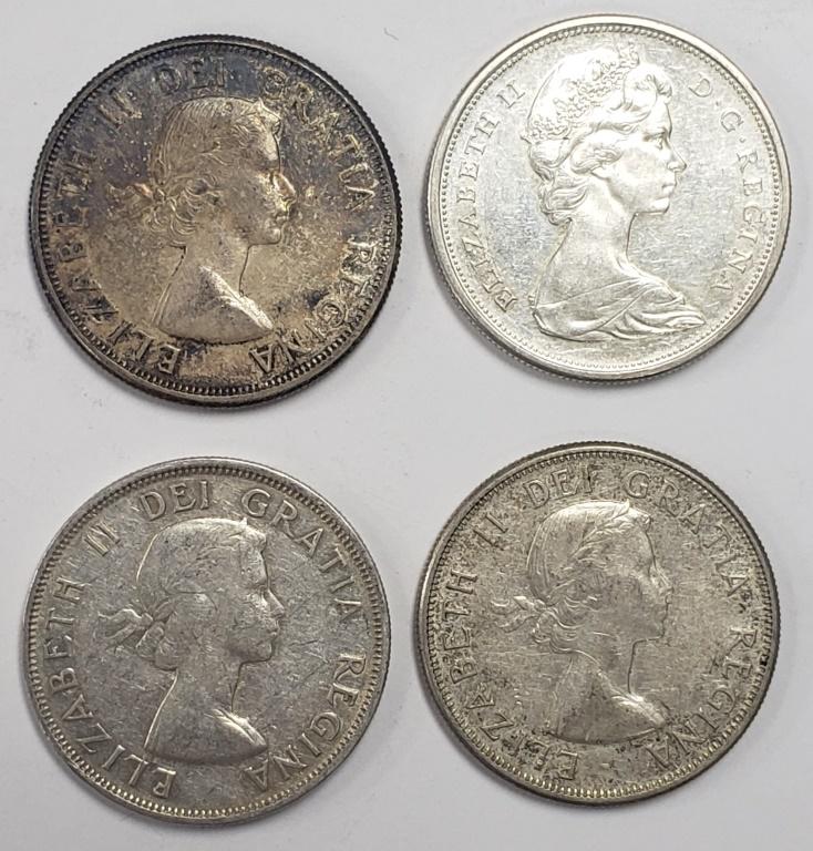 (4) GREAT CANADA SILVER COINS 50 CENTS (1 of 2)
