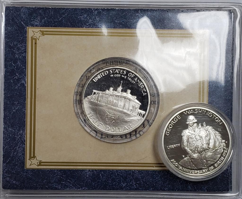(2) 1982 WASHINGTON PROOF SILVER COMMEMS (1 of 2)