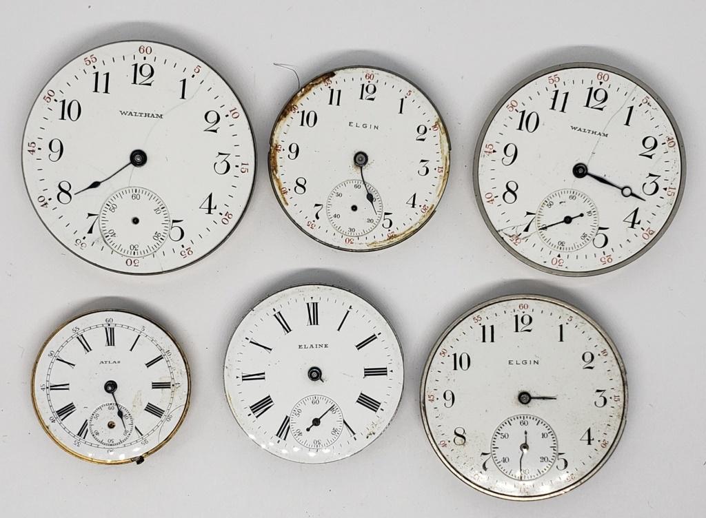 6 POCKET WATCH MOVEMENTS (1 of 8)