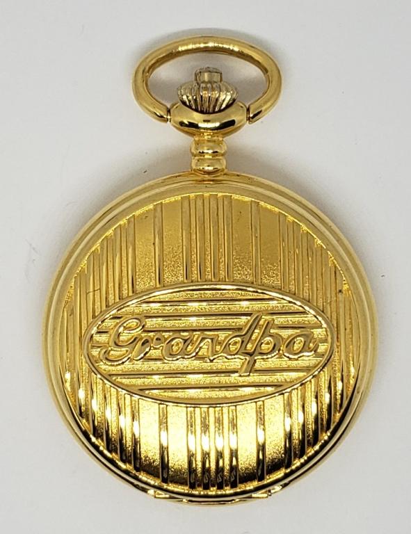 Vintage "Grandpa" Pocket Watch: Runs Fine. Has new battery.