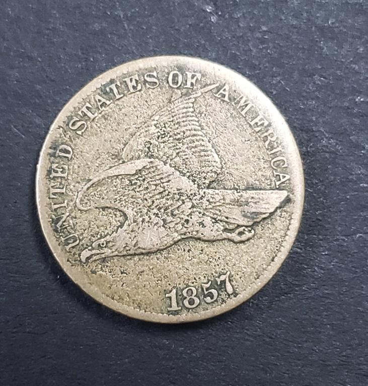 1857 FLYING EAGLE CENT (1 of 2)