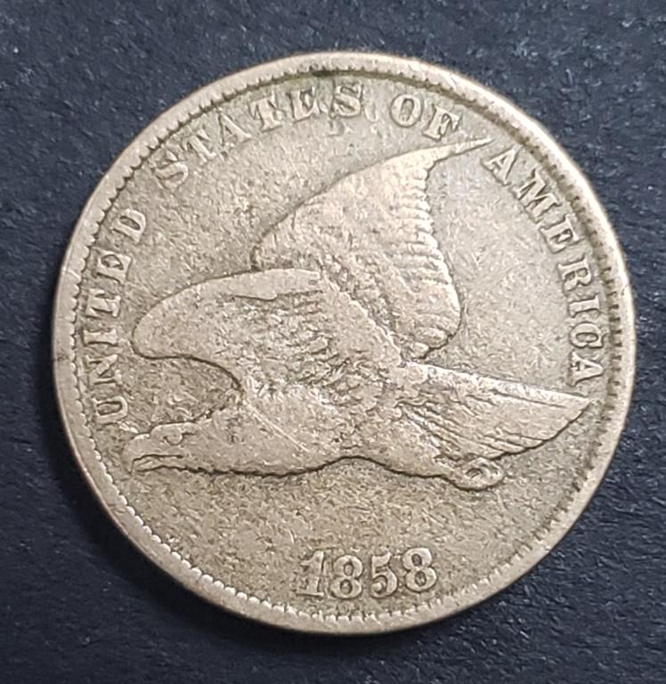 1858 FLYING EAGLE CENT (1 of 2)