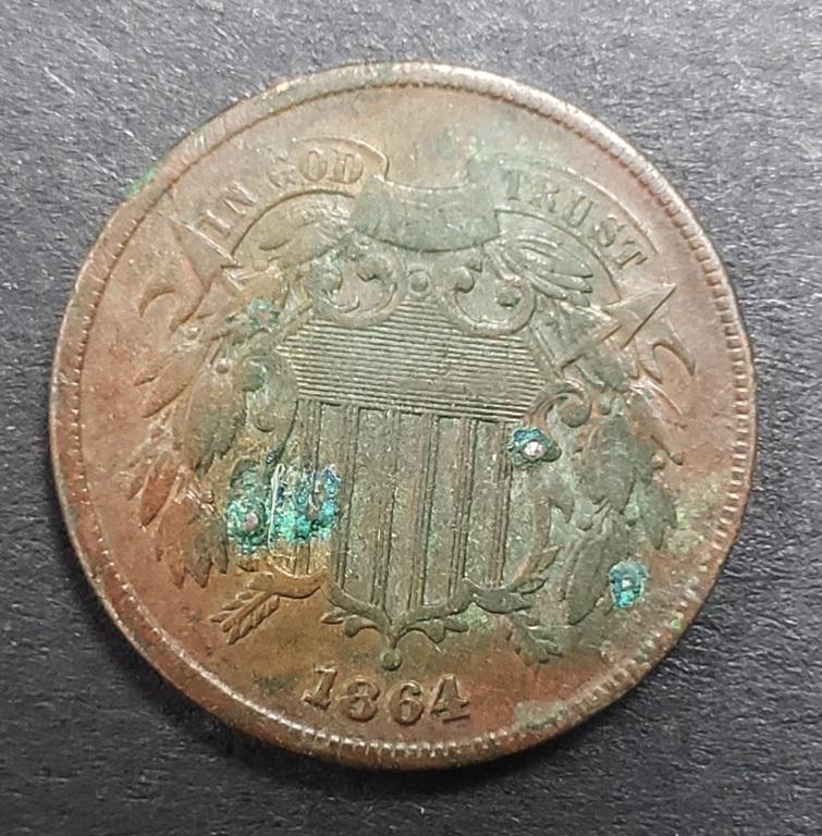 1864 TWO CENT PIECE - FULL "WE" (1 of 2)