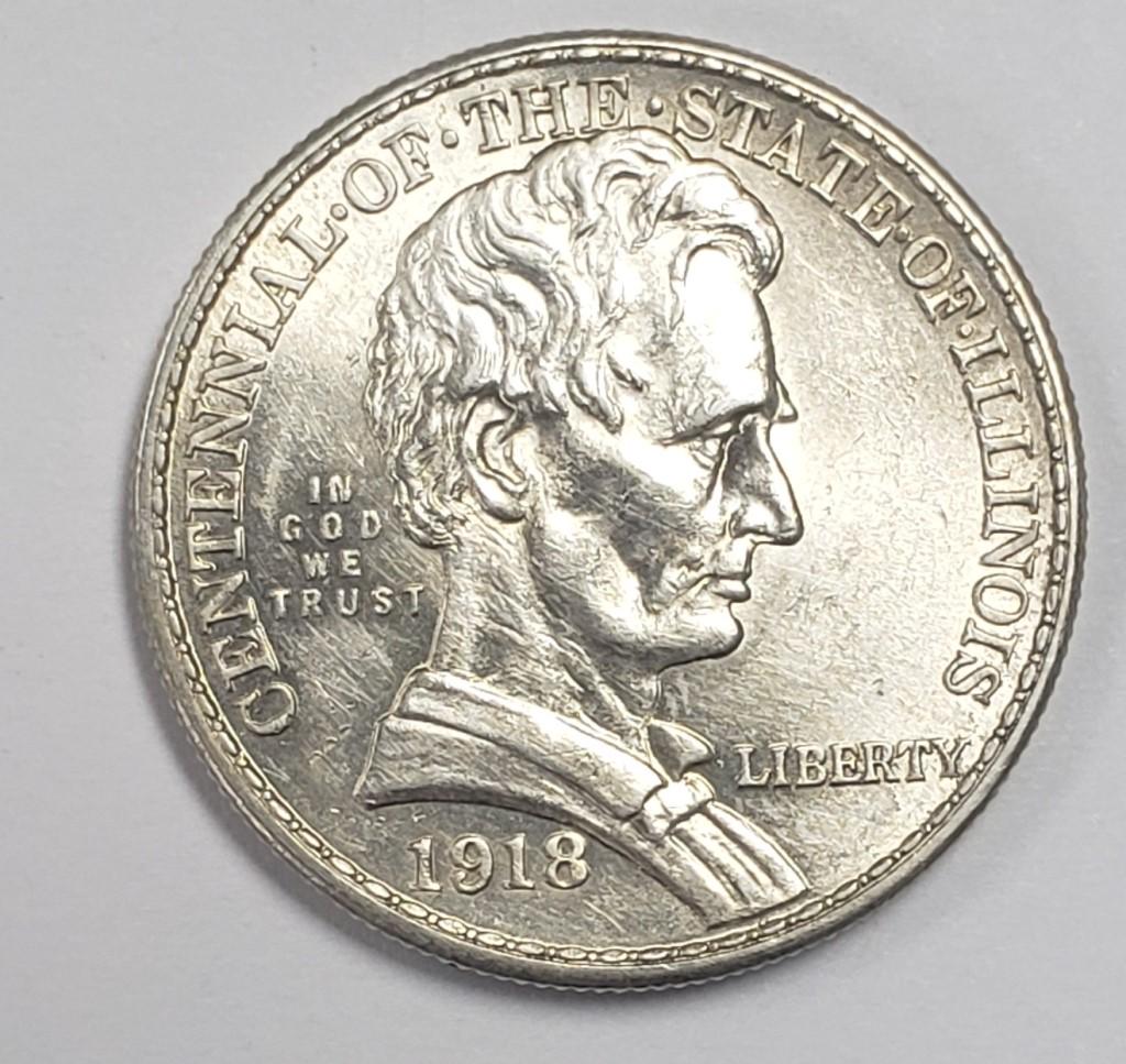 1918 ILLINOIS COMMEM HALF DOLLAR (1 of 2)