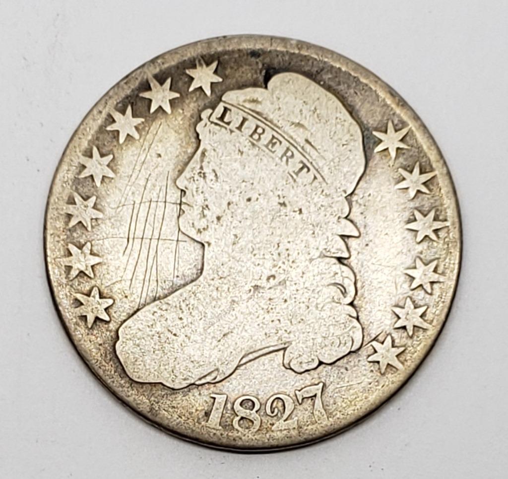 1827 Capped Bust Half Dollar (1 of 2)