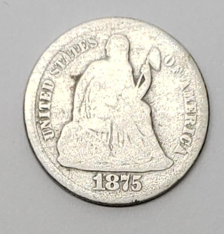 1875 Seated Liberty Dime (1 of 2)