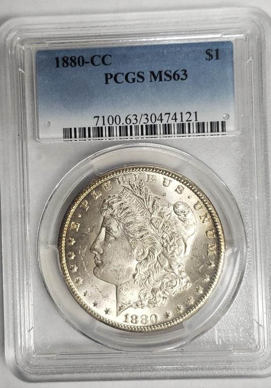 1880-CC MORGAN DOLLAR PCGS MS63 (1 of 4)