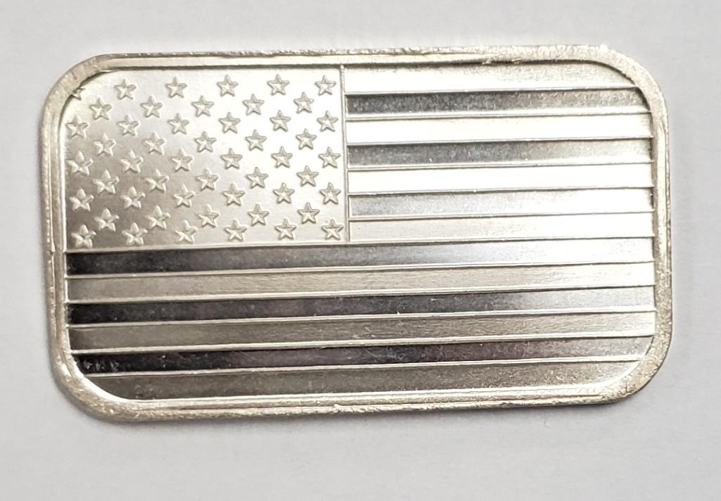 U.S. FLAG 1oz .999 SILVER BAR (1 of 2)