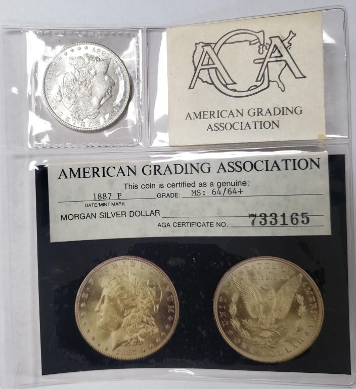 1887 MORGAN SILVER DOLLAR - MS64 (1 of 4)