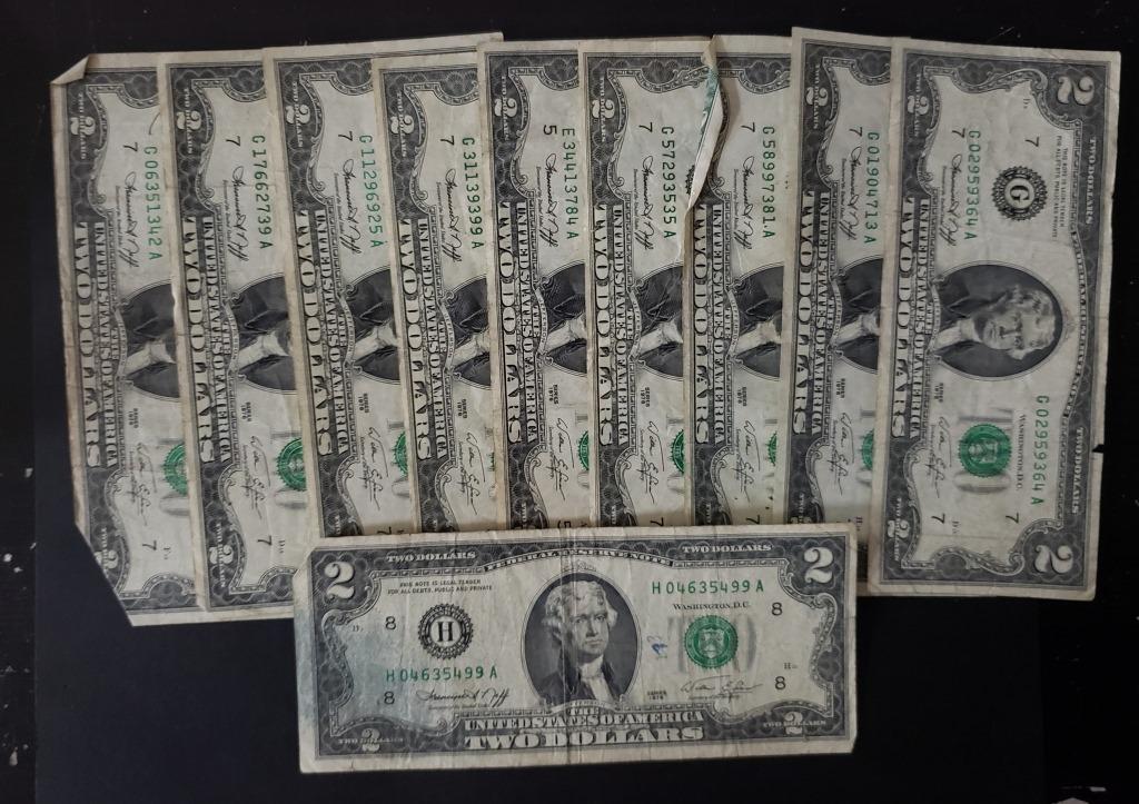 (10) 1976 $2 BICENTENNIAL NOTES (1 of 2)