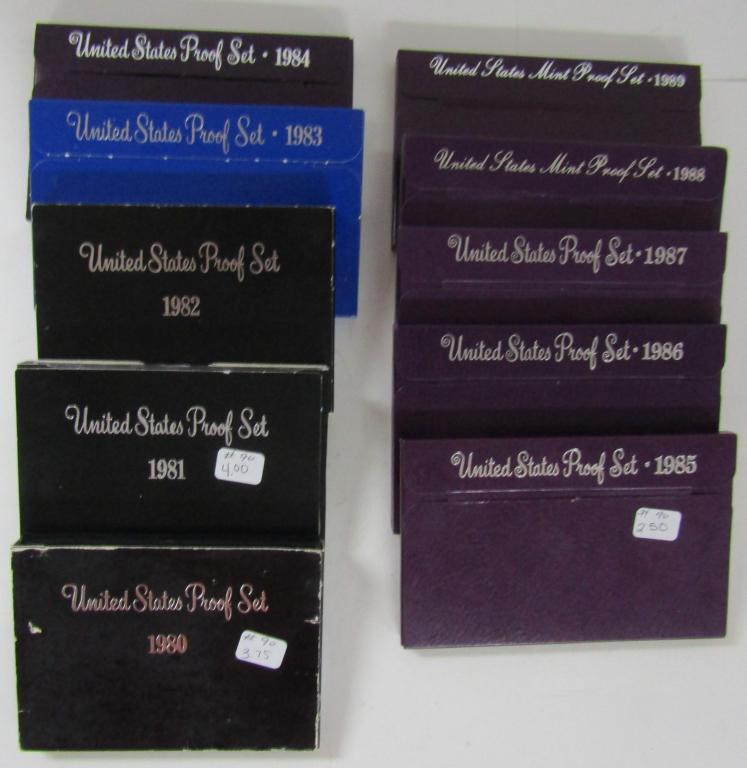 1980 thru 1989 U.S. PROOF SETS (1 of 1)