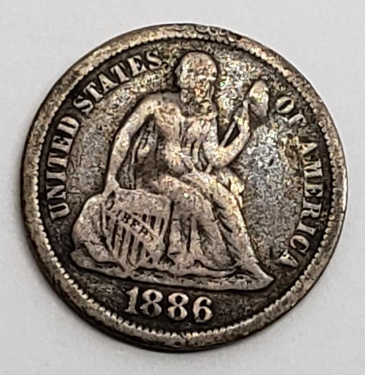 1886 Seated Liberty Dime (1 of 2)