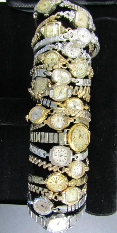 20 Ladies Mechanical Stretch Wrist Watches-Nastrix (1 of 3)