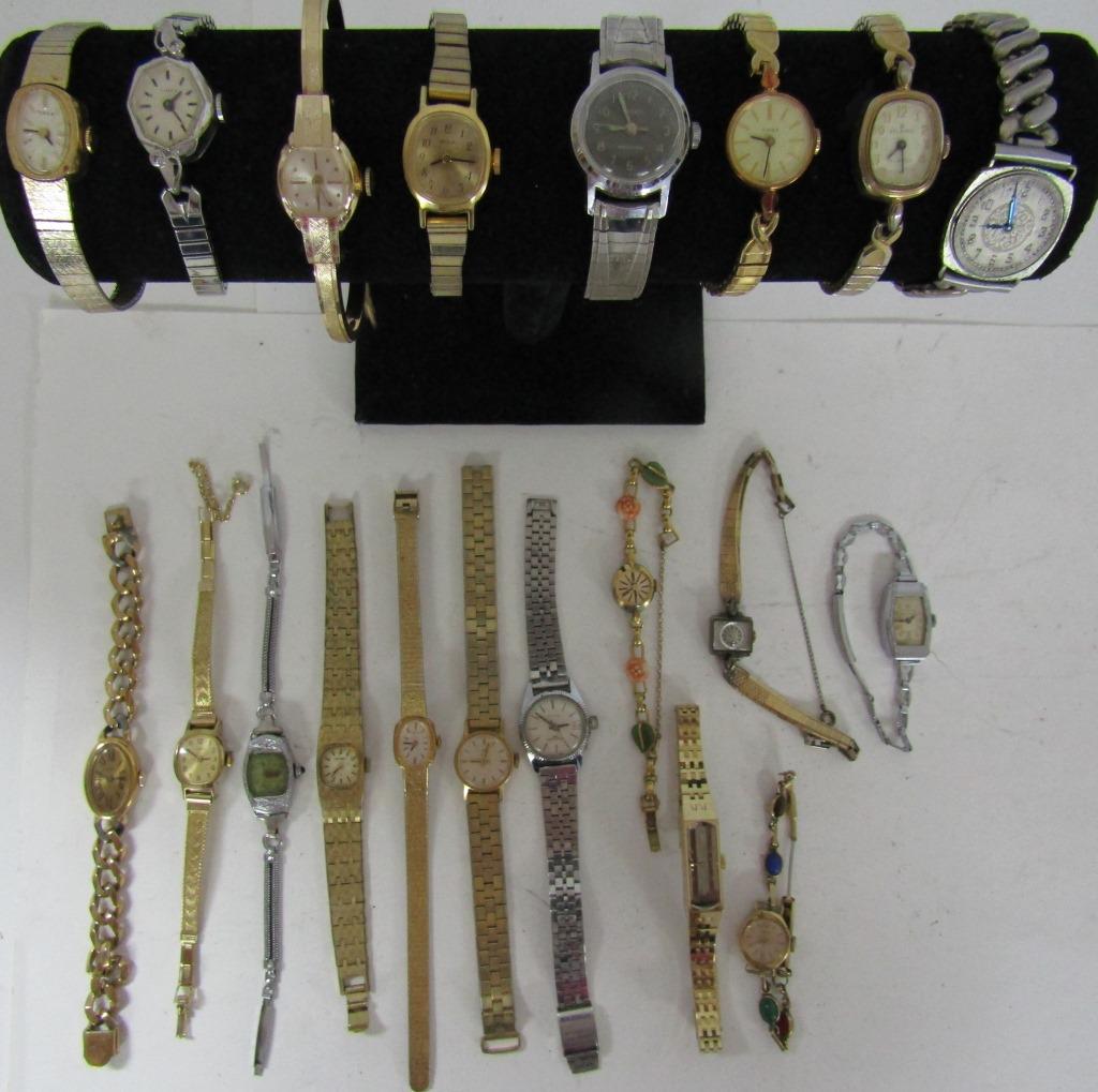 20 Ladies Mechanical Wrist Watches -(2)Seiko-(9)Ti (1 of 11)