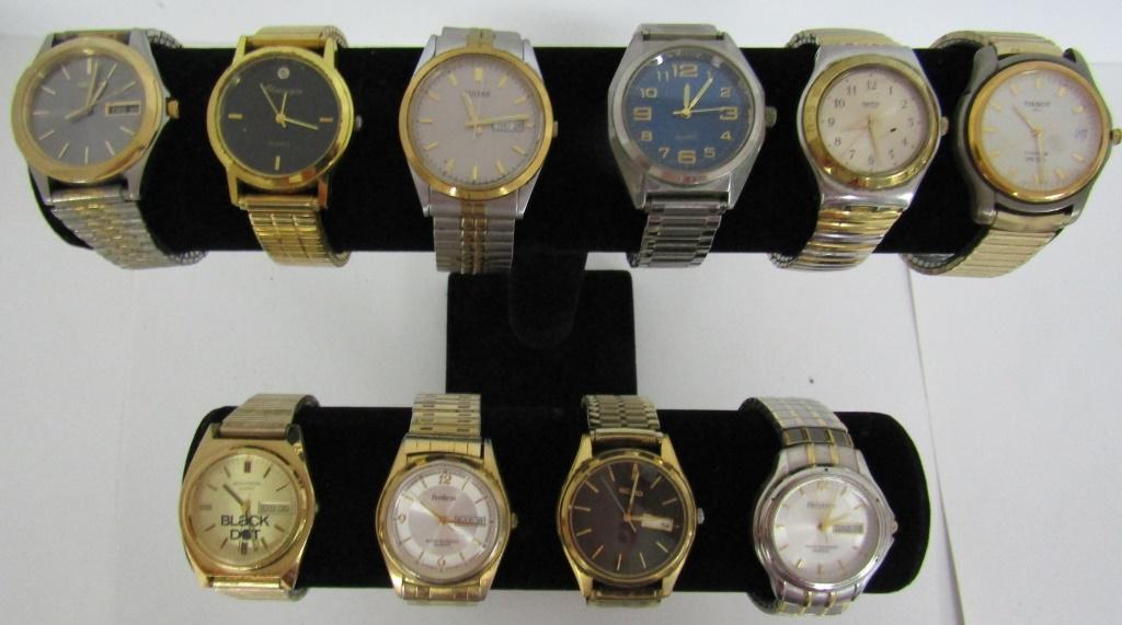 10 Mens Quartz Wrist Watches-Tissot-Pulsar-Swatch- (1 of 5)