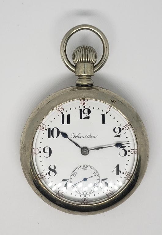 HAMILTON 18 SIZE RAILROAD POCKET WATCH (1 of 5)
